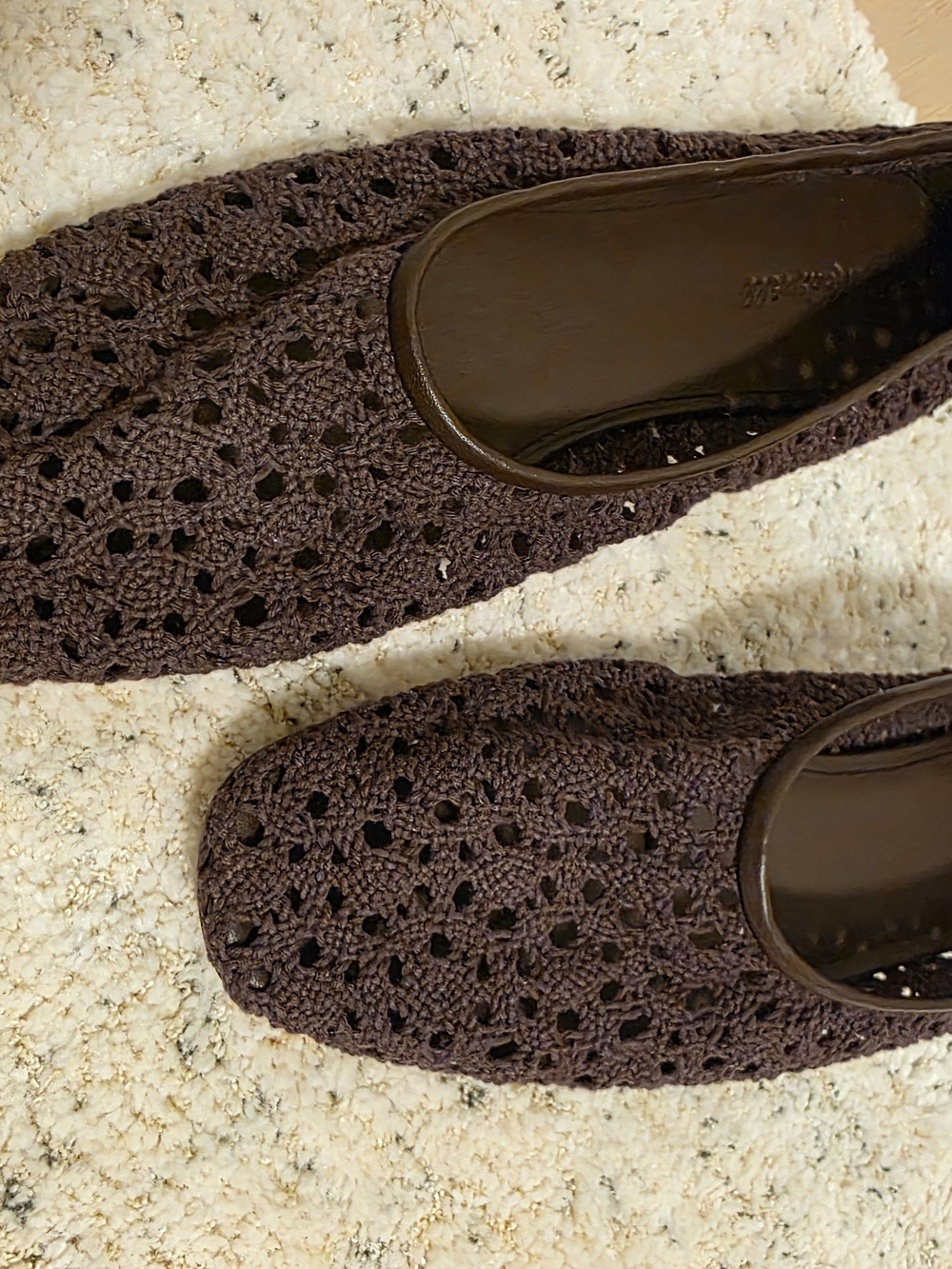 Madewell Mylie Crochet Ballet Flats Brown Size 11 - Picture 6 of 7